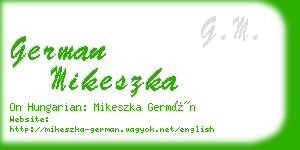german mikeszka business card